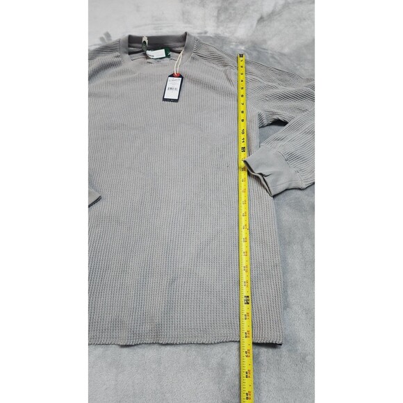 Grayers Mens Medium Gray Brawny Waffle Crew Shirt Long Sleeve 100% Cotton NWT - Picture 7 of 10